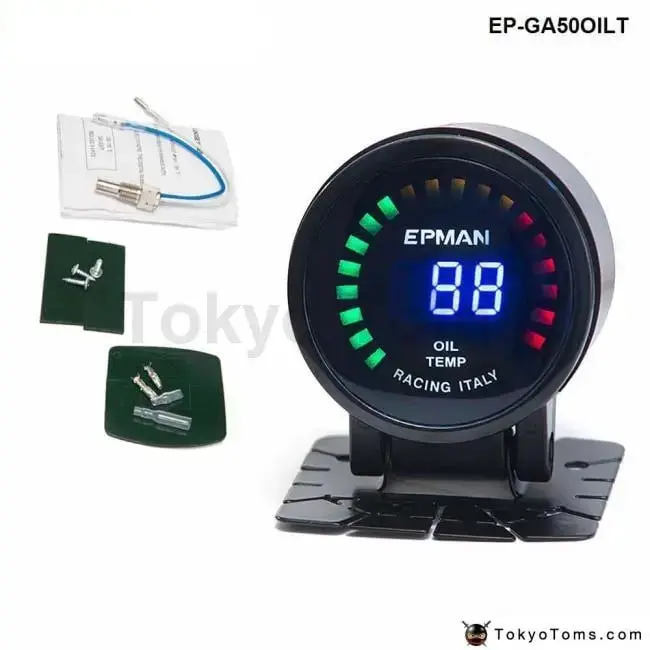 52Mm Smoked Digital Color Analog Oil Temperature Meter 1