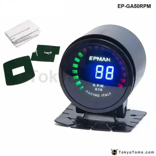 52Mm Smoked Digital  Rpm  Tachometer Gauge Meter 1