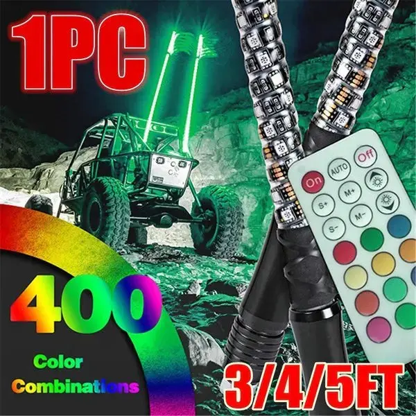 3/4/5Ft Flexible Led Spiral Pole Chasing Led 1