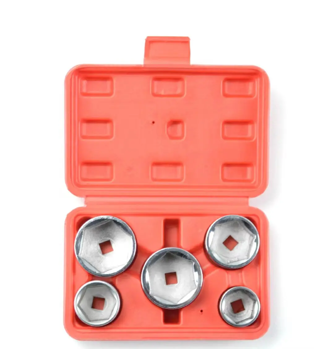 5Pc Oil Filter Cap Wrench Socket Tool Set 1