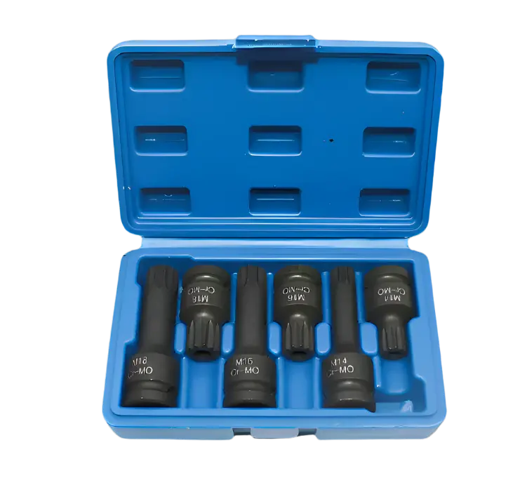 6Pc 1/2 Drive Spline Impact Socket Set 1
