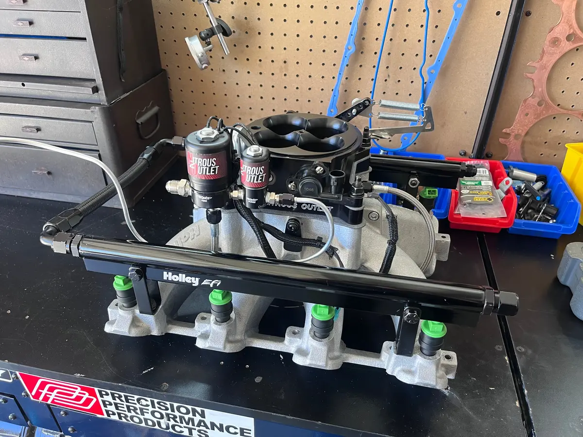 Ls Holley Split Single Plane Intake Manifold Efi Nitrous Setup 1