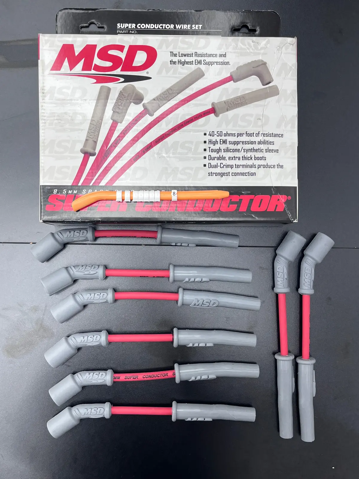 Msd 32819 Super Conductor Spark Plug Wire Set – Ls1/Ls6 Ls Swap – New Open Box 1