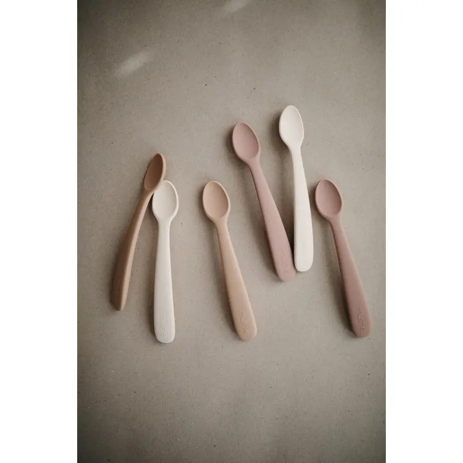 Silicone Feeding Spoon - 2 Pack Various Colours 1