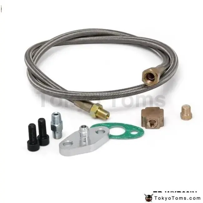 Universal Stainless Turbo Charger/Turbocharger Oil Feed Line 1/8 Npt Fitting 1