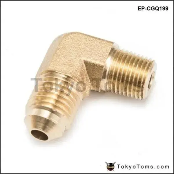 1/8 Npt To An4 -4 Forged 90 Degree Brass Fitting For Turbo, Oil, Brake Adapter 1