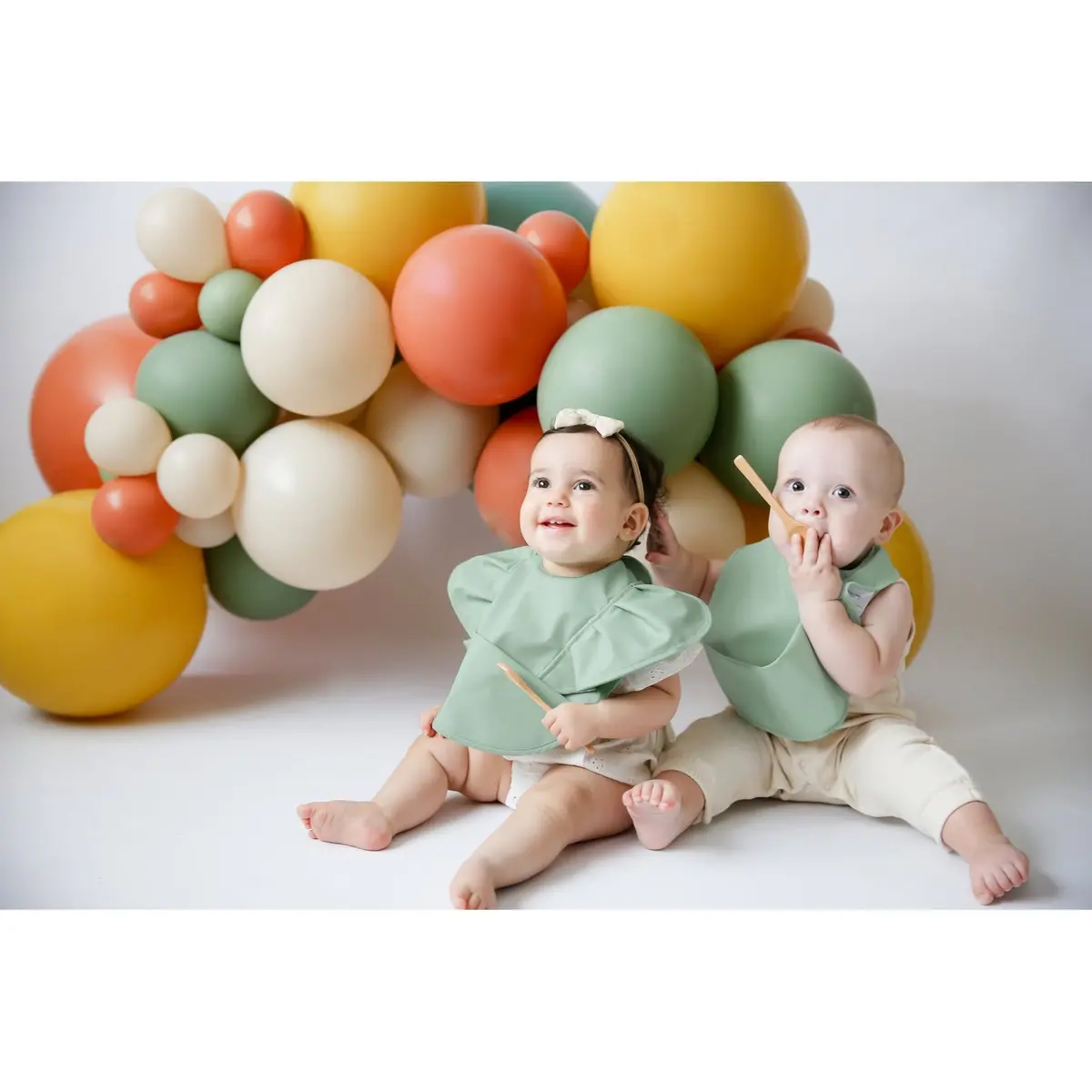 Waterproof Snuggle Bib - Sage 1