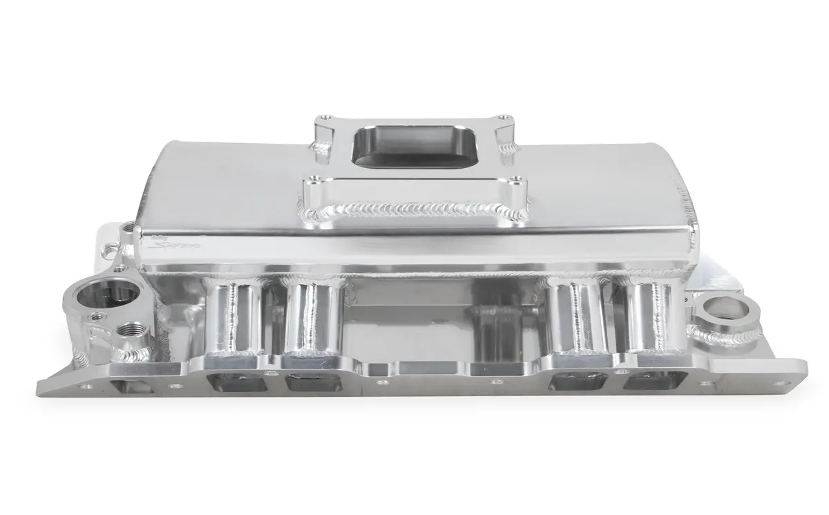 Holley Sniper Bbc Fabricated Single Plane Silver Intake Manifold 1 X 4150 2