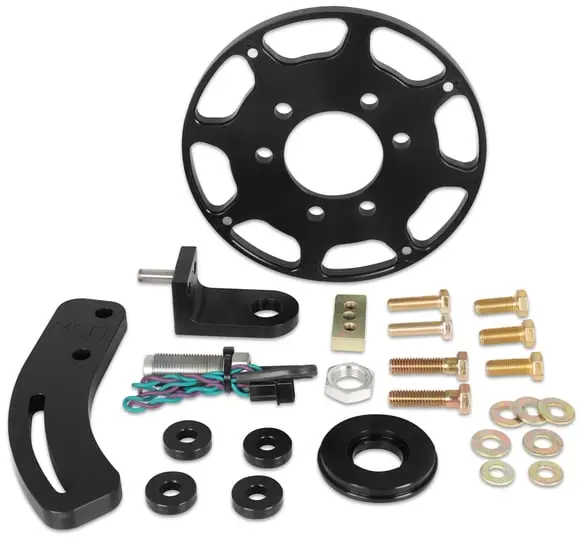 Msd-86103 - Msd Flying Magnet 7” Diameter “Black” Crank Trigger Wheel Kit For A Small Block Chevy 1