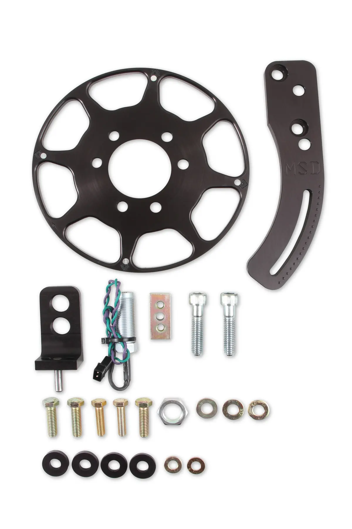 Msd-86203 - Msd Flying Magnet 8” Diameter “Black” Crank Trigger Wheel Kit For A Big Block Chevy 1
