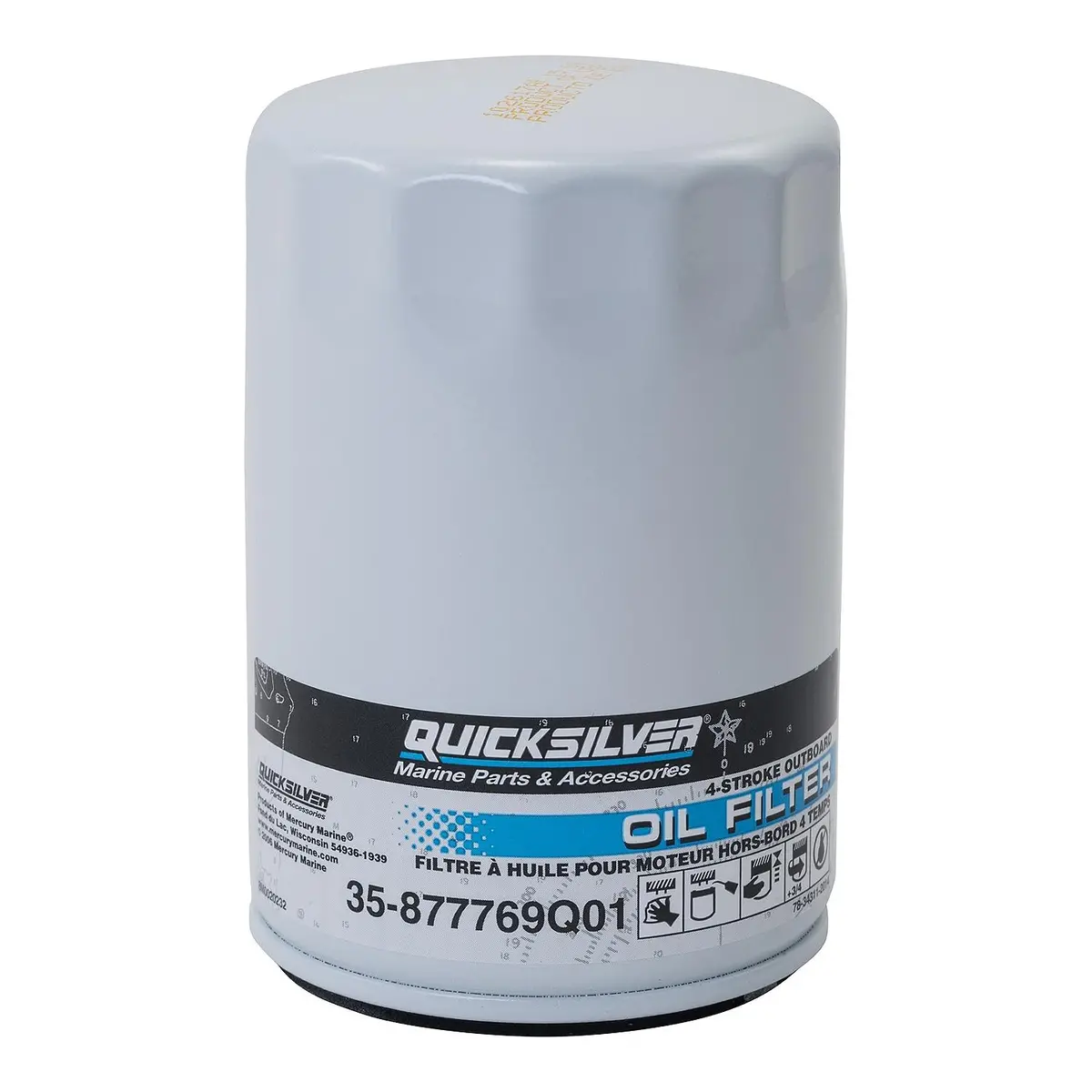 Quicksilver 877769Q01 Oil Filter For Mercury Verado Six-Cylinder Outboards 1
