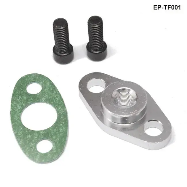 Car Billet Aluminum T3/T4 Turbo Charger 1/8" Npt Oil Drain Line Fitting 1