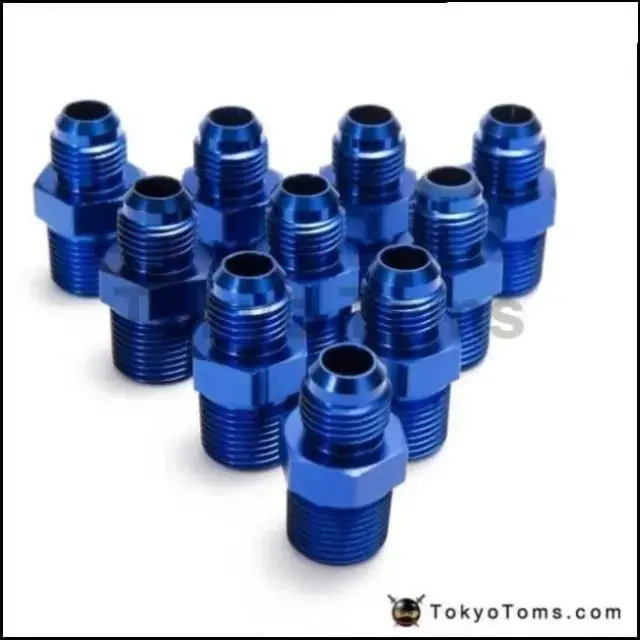 10Pcs/Lot An6-3/8''Npt Straight Male Oil Cooler  Fuel Oil Hose Fitting Adapter An6-3/8''Npt 1