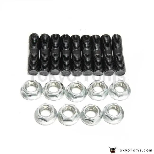 9 X Stud Kit M10x1.25 For Mitsubishi Dsm 1G, Evo1~10 Turbos Turbo L:40 Mm 1