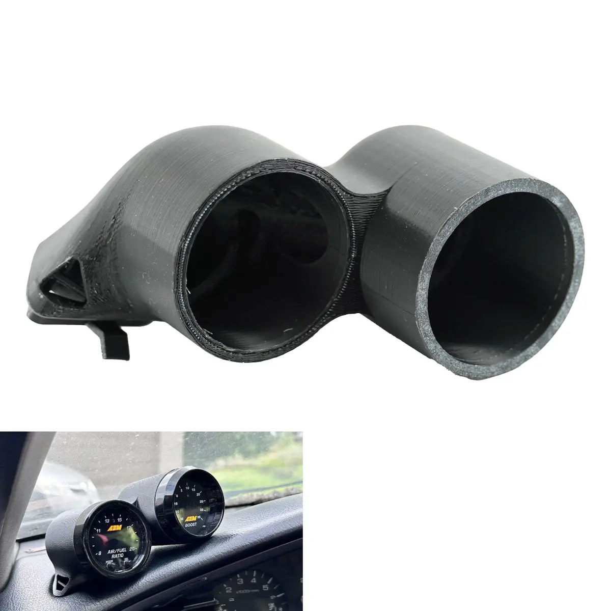 52Mm Dual Gauge Pod Mount For 1992-1995 Honda Civic Eg Functional Window Vent 1