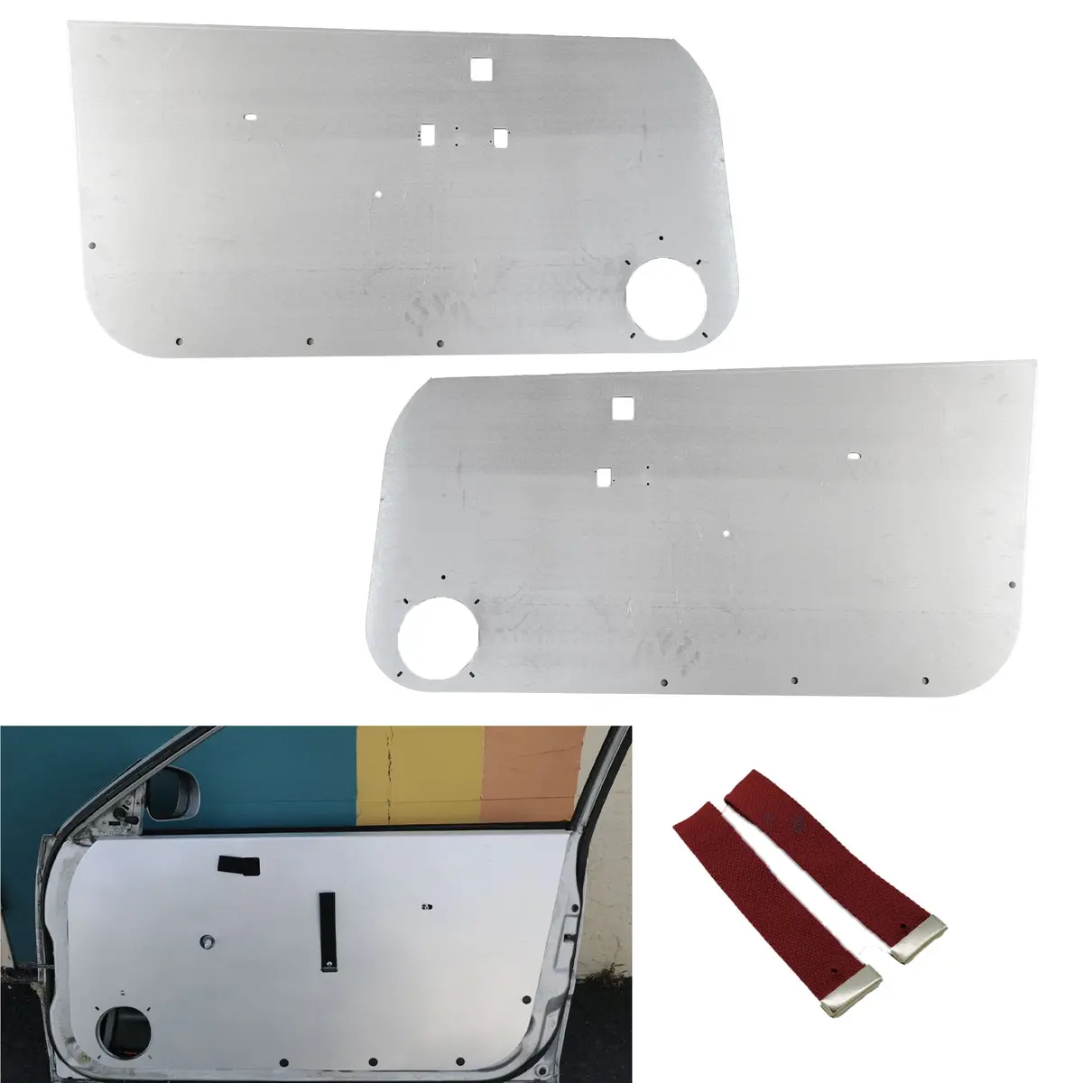 Aluminum Door Panels Fits Honda Civic 96-00 Coupe Hatch Ek Ej Card Power Manual Window 1