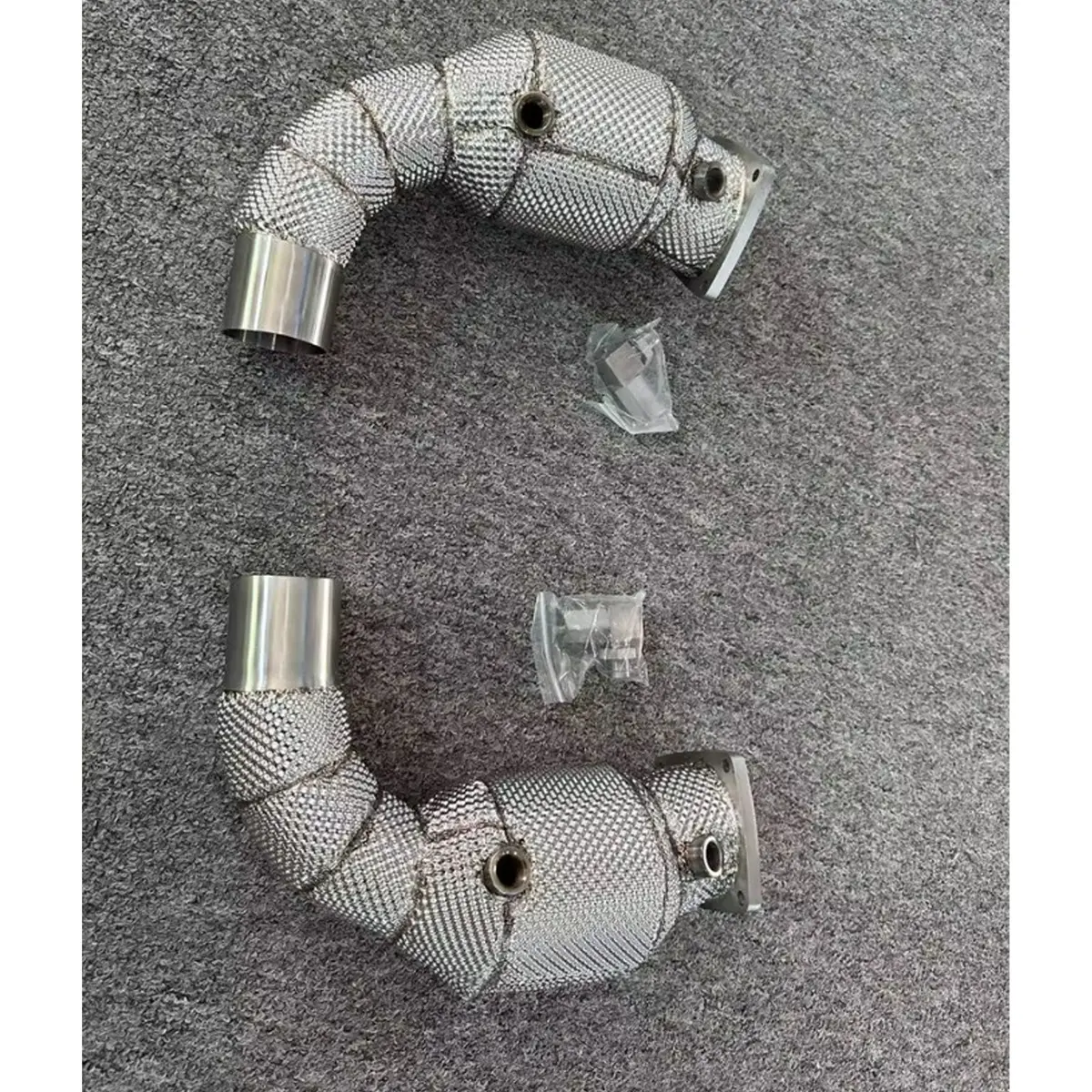 High Flow Catted 200 Cell Downpipes For Porsche 911 997.1 Turbo 3.6T 1
