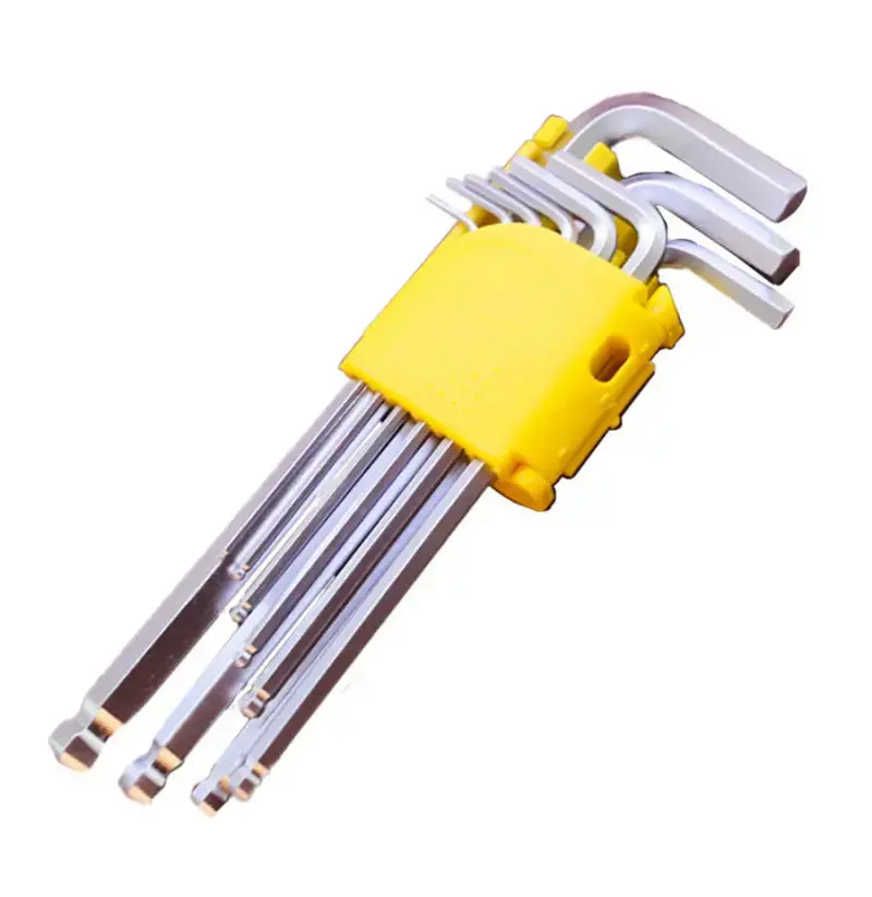 9Pcs Hex Key Allen Wrench Metric Size Long Arm Hand Tool 1