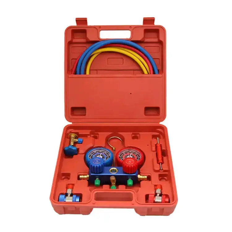 Ac Manifold Gauge Set Air Conditioning Diagnostic Refrigeration Set Kit Pump 1