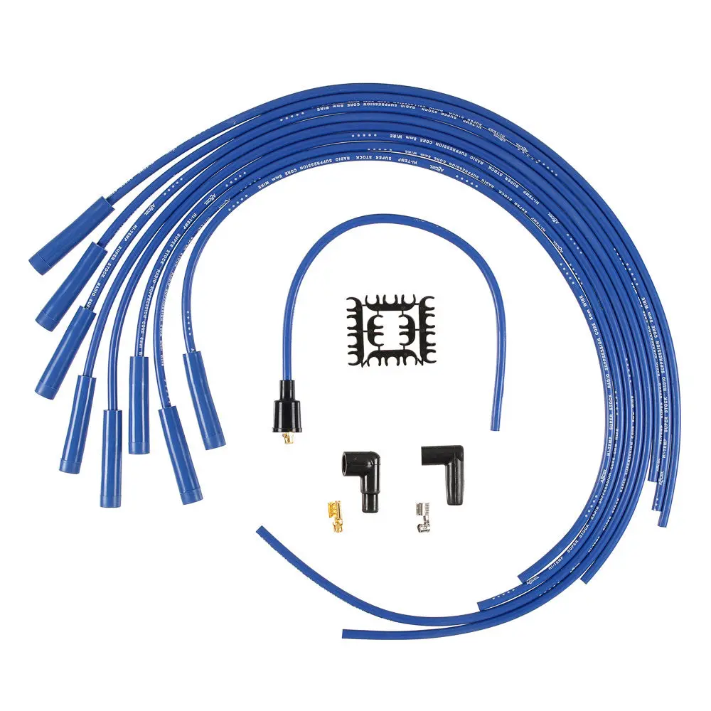 Accel Spark Plug Wires - Blue Straight Boots With Blue Wires 1