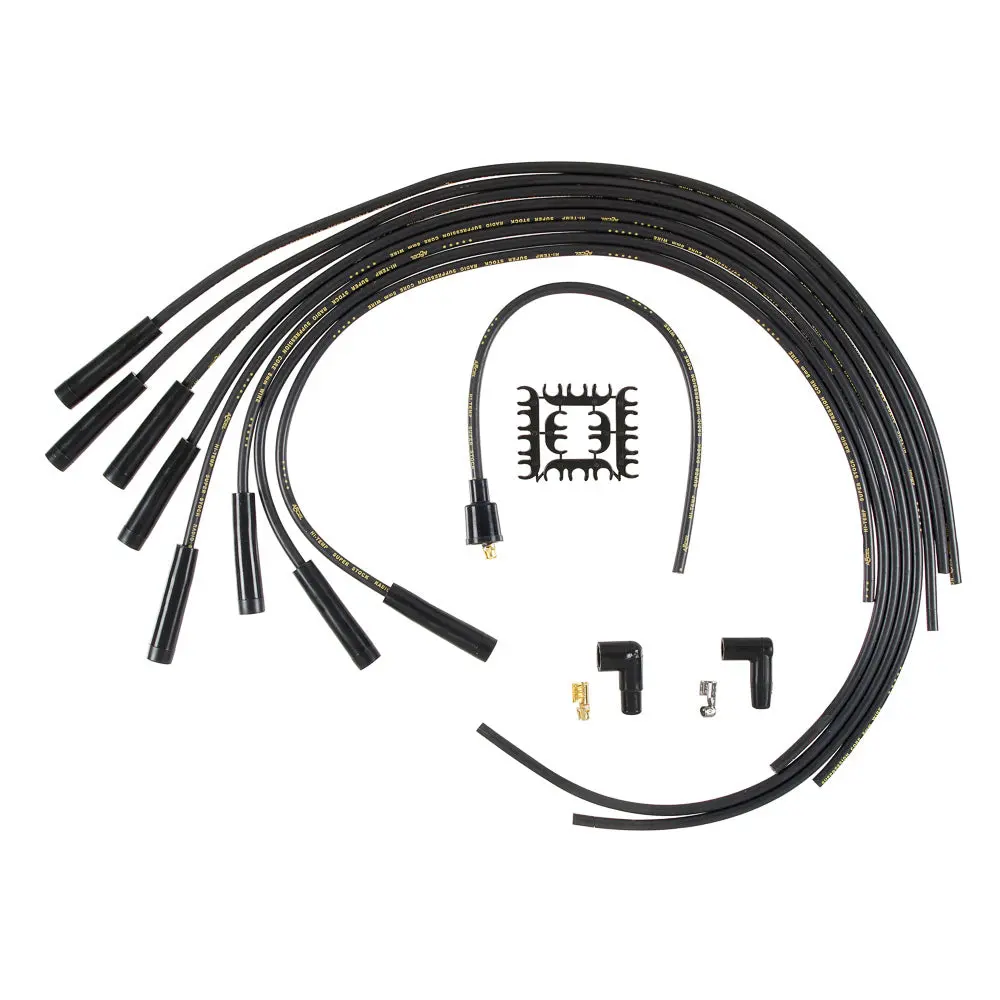 Accel Spark Plug Wires - Black Straight Boots With Black Wires 1
