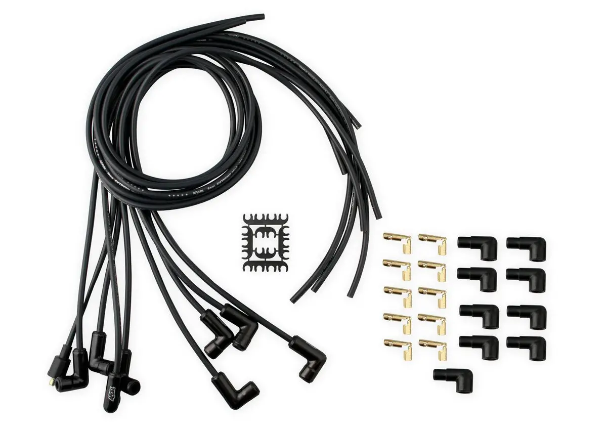 Accel Spark Plug Wires - Black 90 Degree Boots With Black Wires 1
