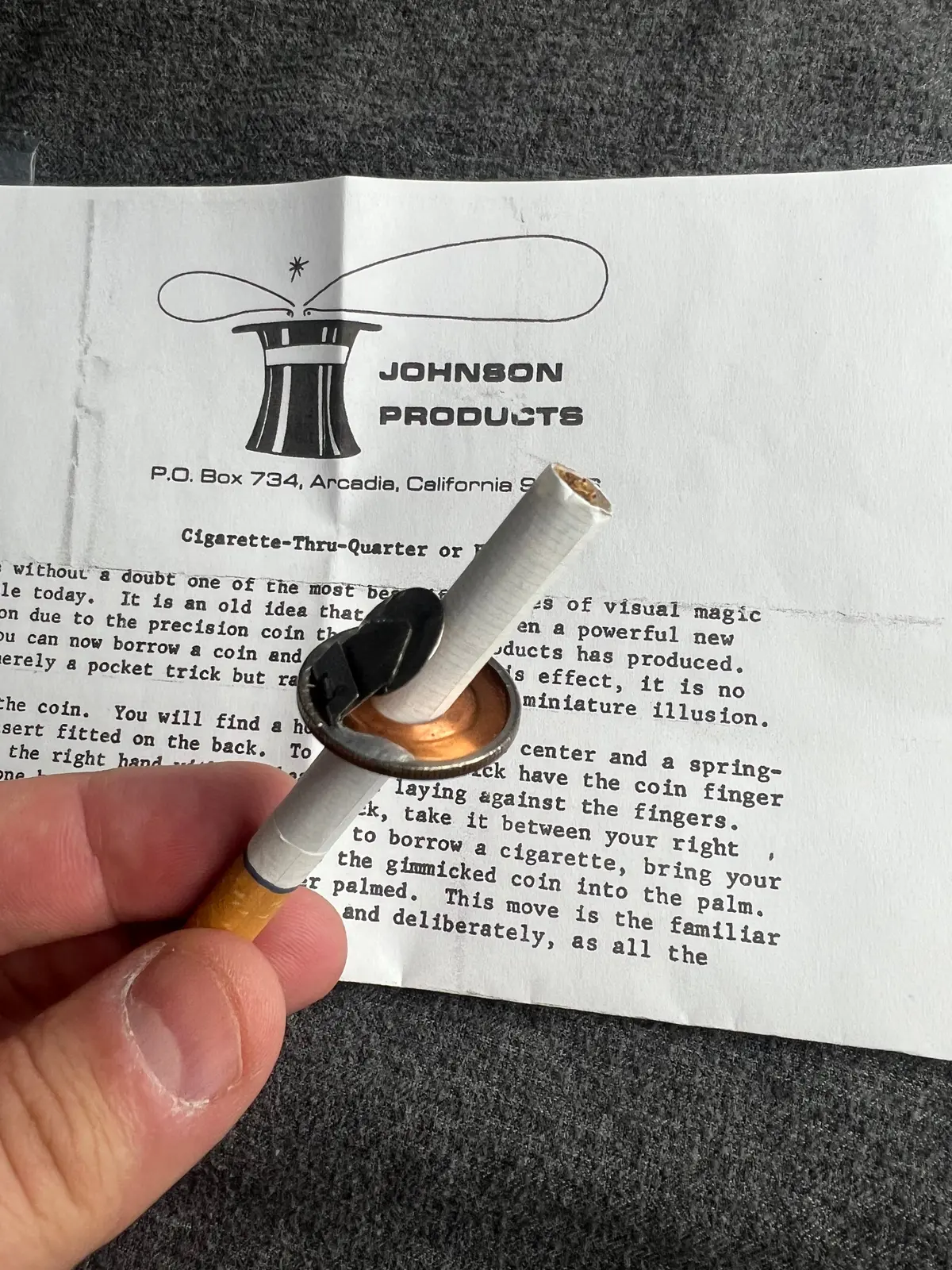 Johnson Cigarette Thru Quarter 2