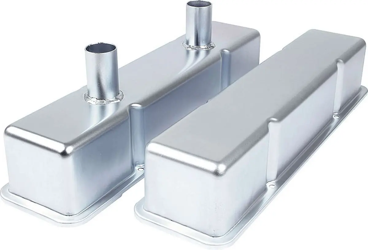 Allstar Valve Covers Sbc Steel Black W/Tubes 1