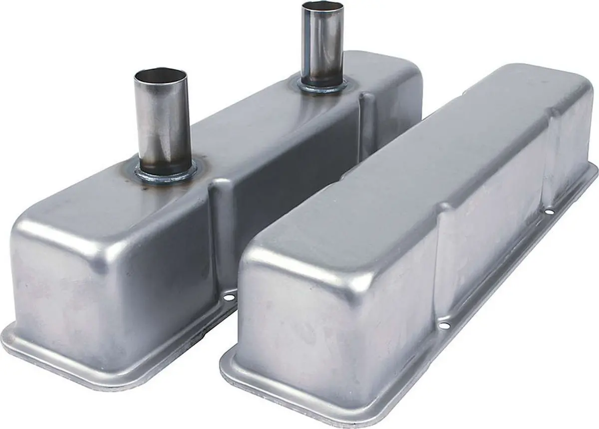 Allstar Valve Covers Sbc Steel Black W/Tubes 1