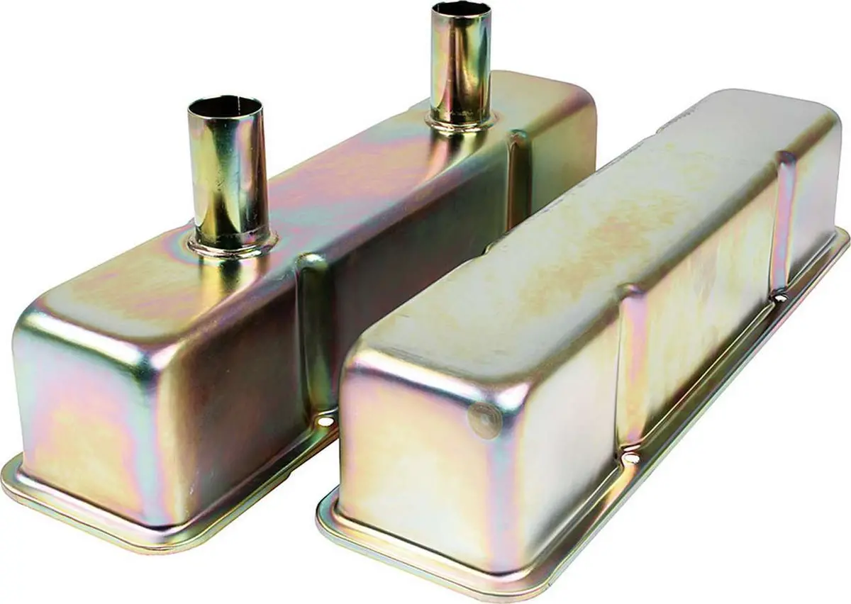 Allstar Valve Covers Sbc Steel Black W/Tubes 1