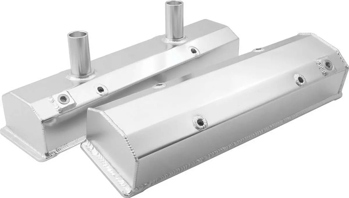 Valve Covers Sbc Fab Aluminum W/Tubes 1