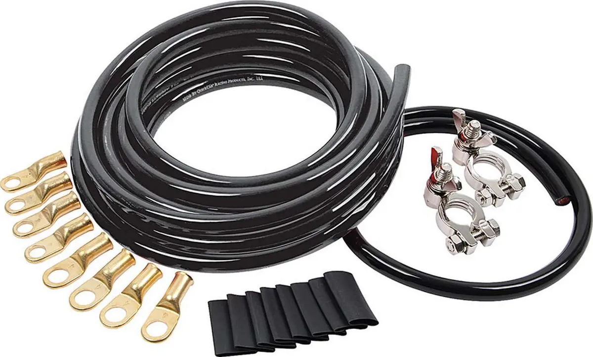 Battery Cable Kit 4 Ga. 1 Battery All Black 1