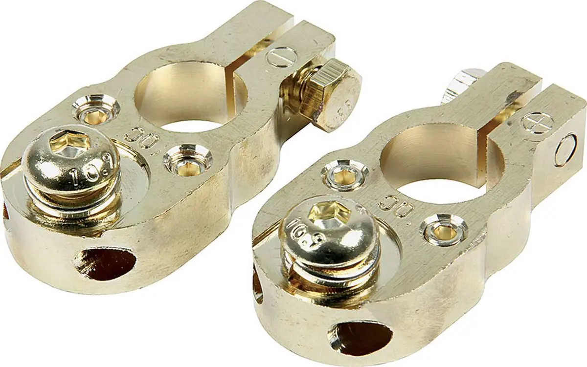 Gold Top Post Terminal 1Pr 1