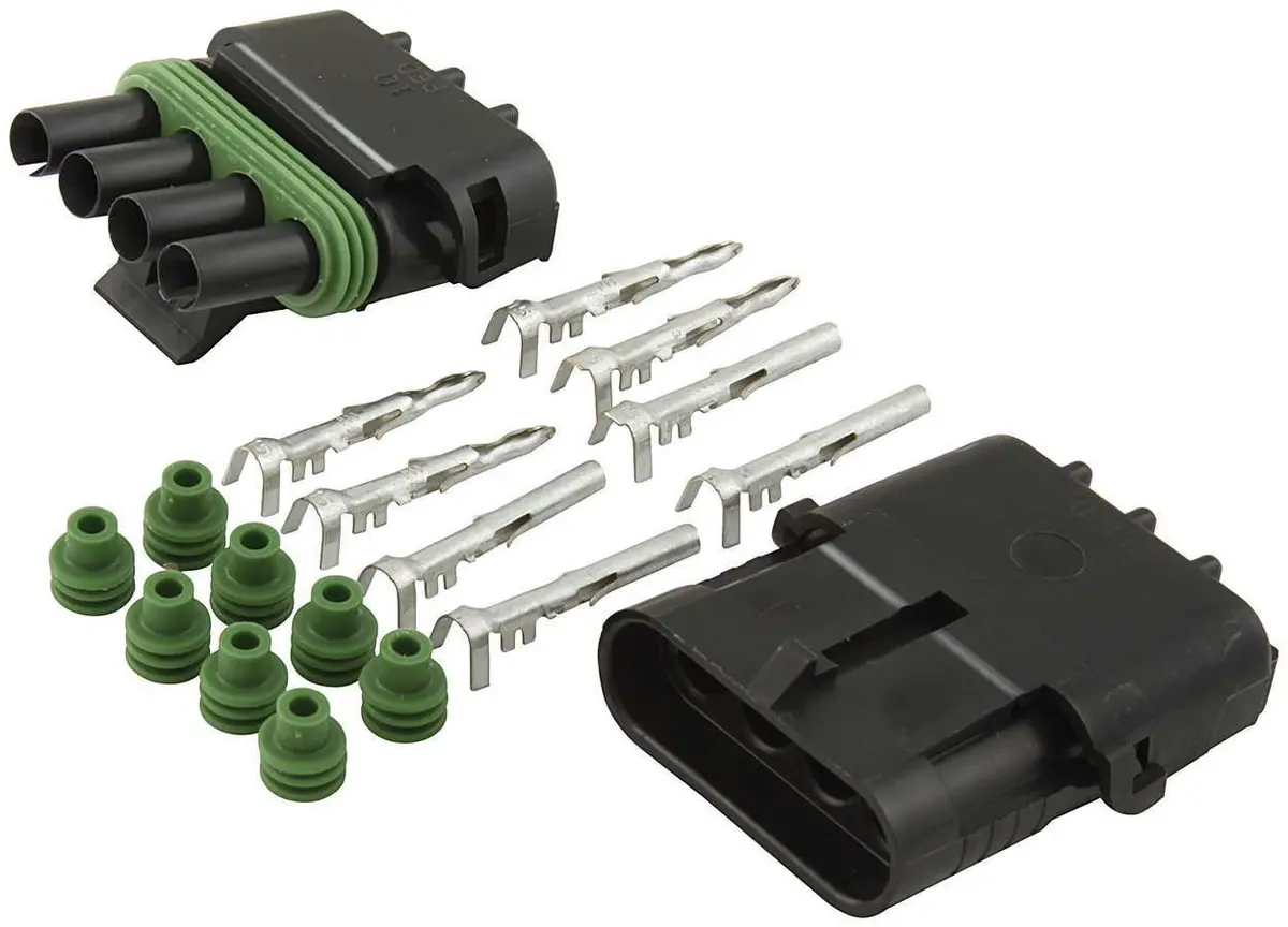 4-Wire Weather Pack Connector Kit Flat 1