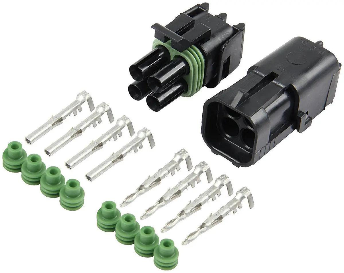 4-Wire Weather Pack Connector Kit Square 1