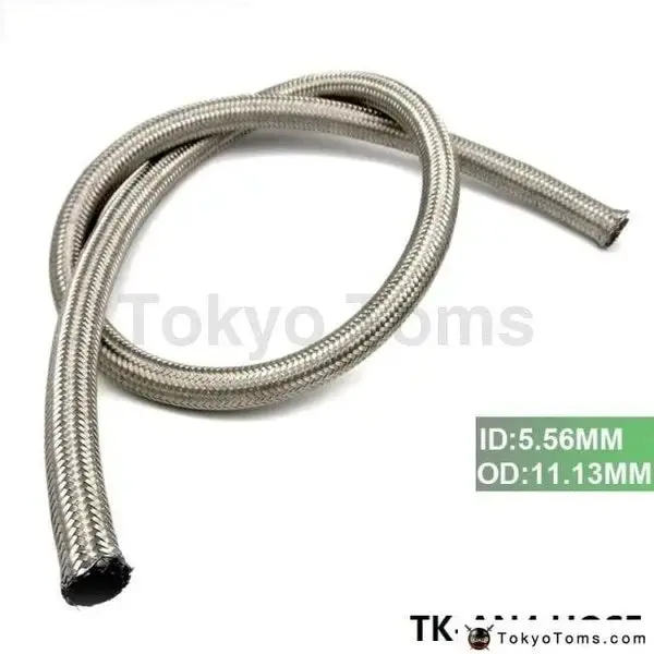 An -4 An 4 4An Stainless Steel Braided Fuel Line Oil Gas Hose Each 1M 3.3Ft Id:5.56Mm, Od:11.13Mm Tk-An4 Hose 1