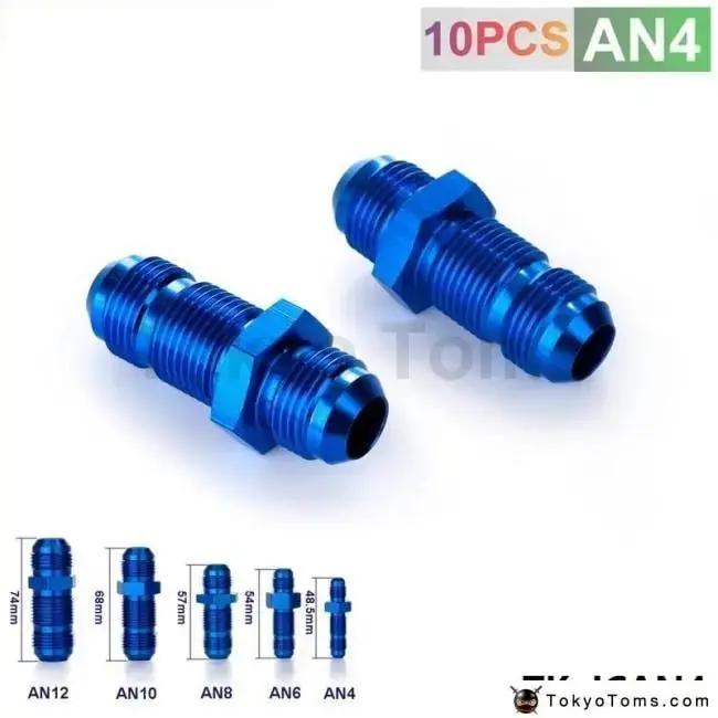 An-4 To An-4 Flare Bulkhead Straight Male Fuel Oil Hose Fitting Adapter Tk-Jcan4 1