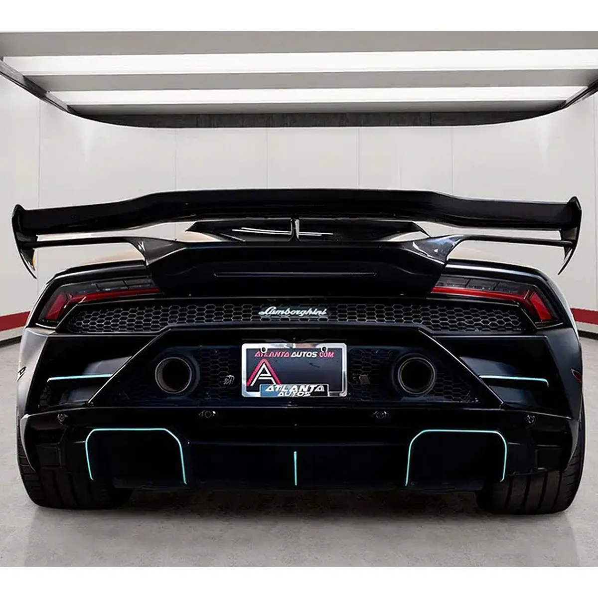 Ap Style Dry Carbon Fiber Rear Wing With Base Panel For Lamborghini Huracan Lp580 Lp610 Evo 1