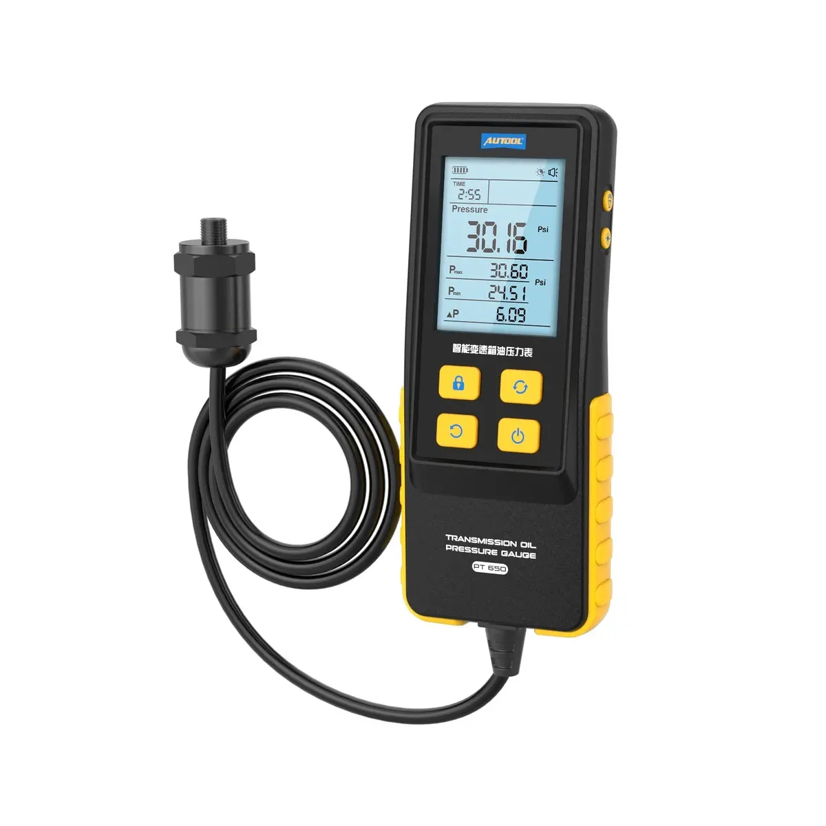 Autool Pt650 Atf Exchanger Transmission Oil Pressure Gauge 0-426 Psi Digital Display Automotive Tool For Motorcycle Car Truck 1