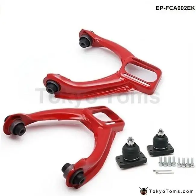 Adjustable Front Upper Control Arms Arm Camber Kit Racing For Honda Civic 96-00 Red 1