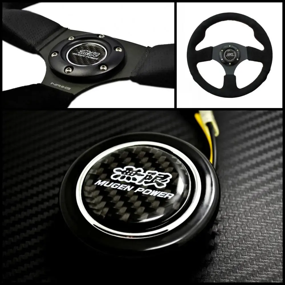 Aftermarket Carbon Fiber Mgen Style Horn Button 1