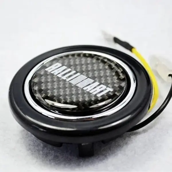 Aftermarket Carbon Fiber Rallyart Style Horn Buttons 1