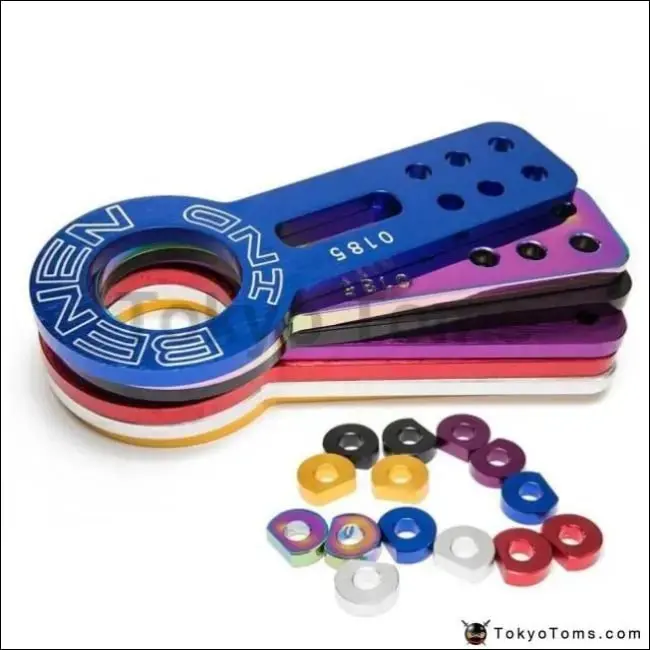 Anodized Universal Front Tow Hook Billet Aluminum Towing Kit For Jdm Racing 1