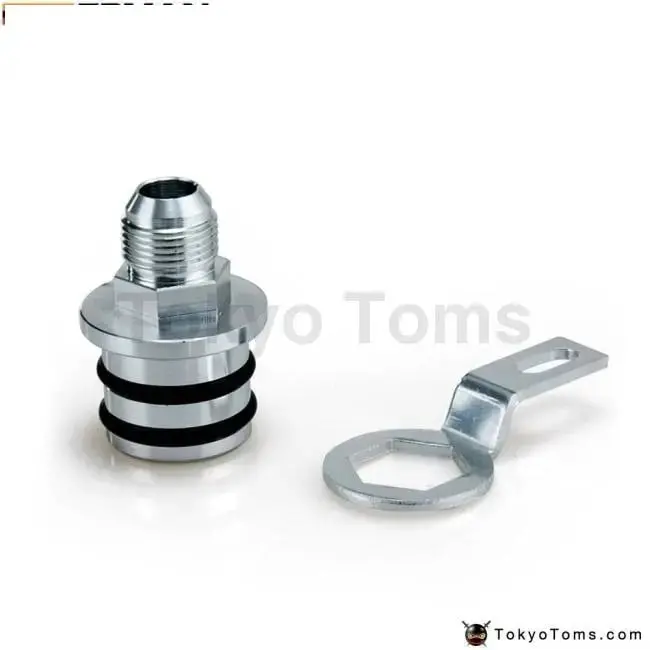 Engine Billet Aluminum Block Plug Adapter Breather Fitting To 10An For Honda Integra B16/B18 Engines Only 1