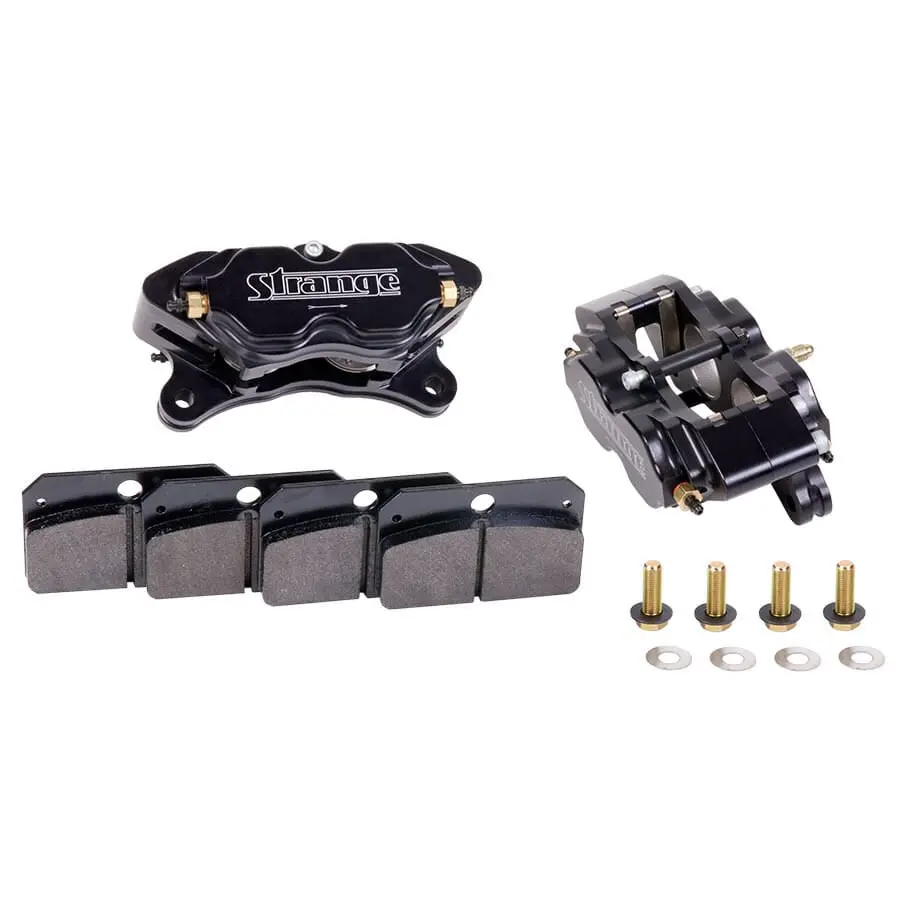 Str-B1850 - Strange Directional 4 Piston Caliper Kit For Pro Series & Pro Series Ii Steel Brake Kits With Dtc-30 Semi Metallic Brake Pads 1