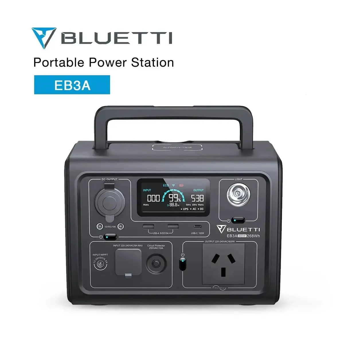 Bluetti Eb3a Portable Power Station | 600W | 268Wh 1