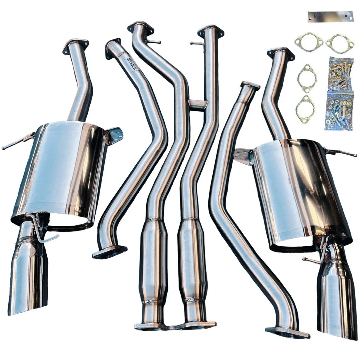 Stainless Full Catback Exhaust Muffler For Bmw 335I E90 E92 07-10 N54 Polished 1