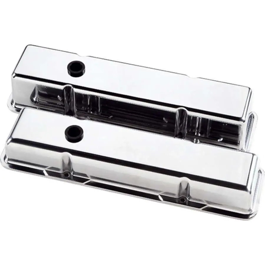 Billet Spec Valve Covers Sbc Plain Polished Tall 1