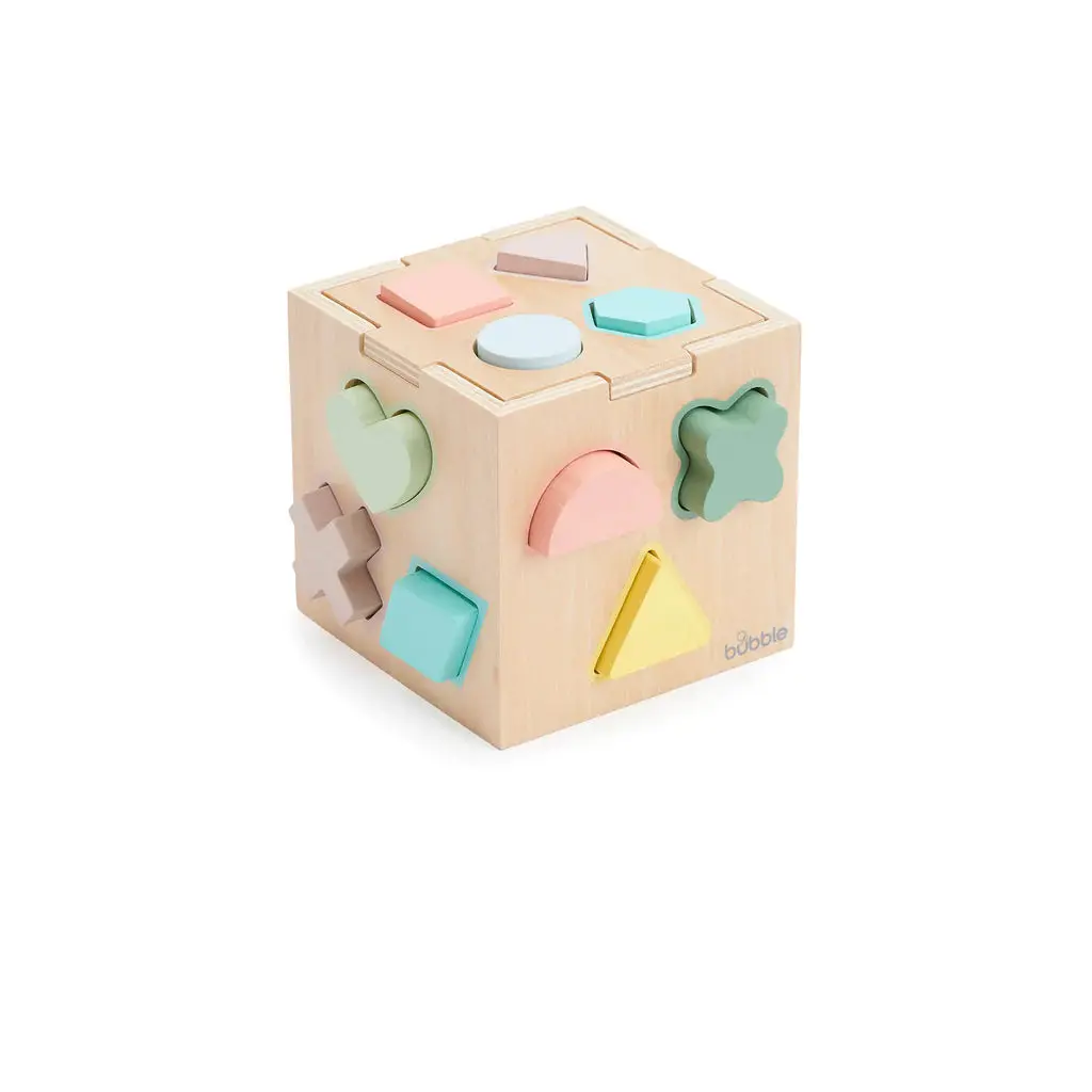 Wooden Shape Sorting Cube 1