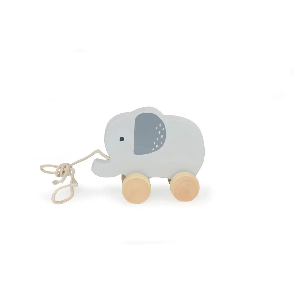 Bubble Wooden Elephant Pull Along Toy 1